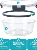 70% OFF🔥 GoDyna Glass Meal Prep Containers with Airtight Lids | Oven & Microwave Safe, BPA-Free Reusable