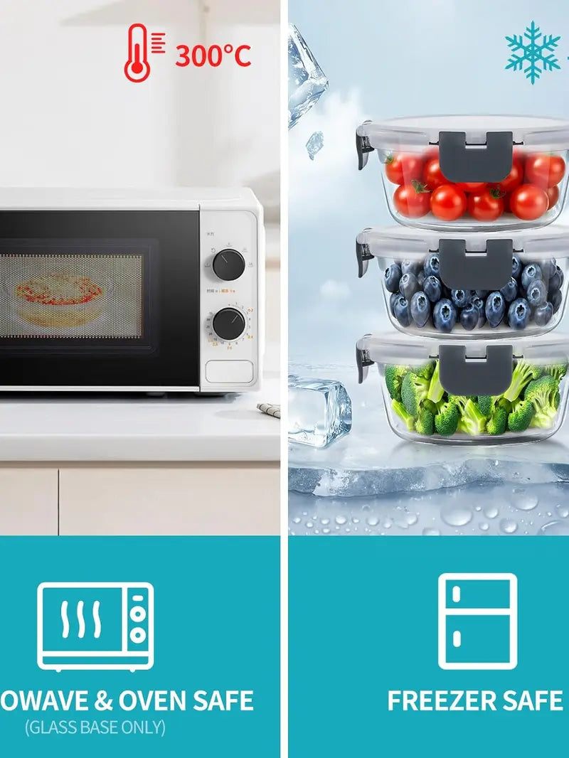 70% OFF🔥 GoDyna Glass Meal Prep Containers with Airtight Lids | Oven & Microwave Safe, BPA-Free Reusable