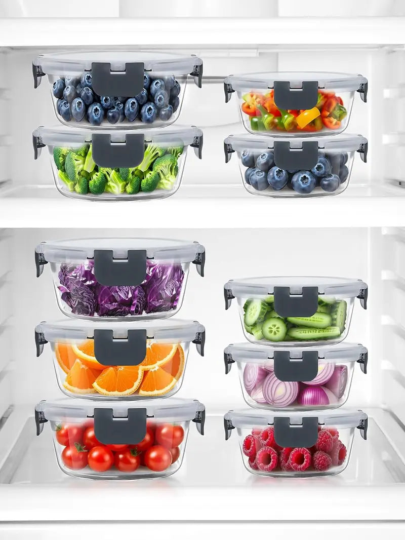 70% OFF🔥 GoDyna Glass Meal Prep Containers with Airtight Lids | Oven & Microwave Safe, BPA-Free Reusable