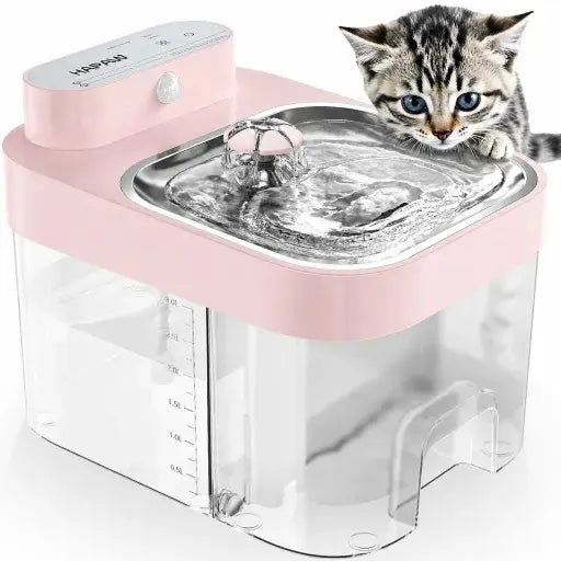 HAPAW Smart Cat Water Fountain withSeparate Clean & Wastewater Tanks, Filter-Free Design,3L Clean Water + 1.35L Wastewater Tanks, 2 Water FlowModes, Cordless with App Control for Multi-Cat Homes& Busy Cat Owners