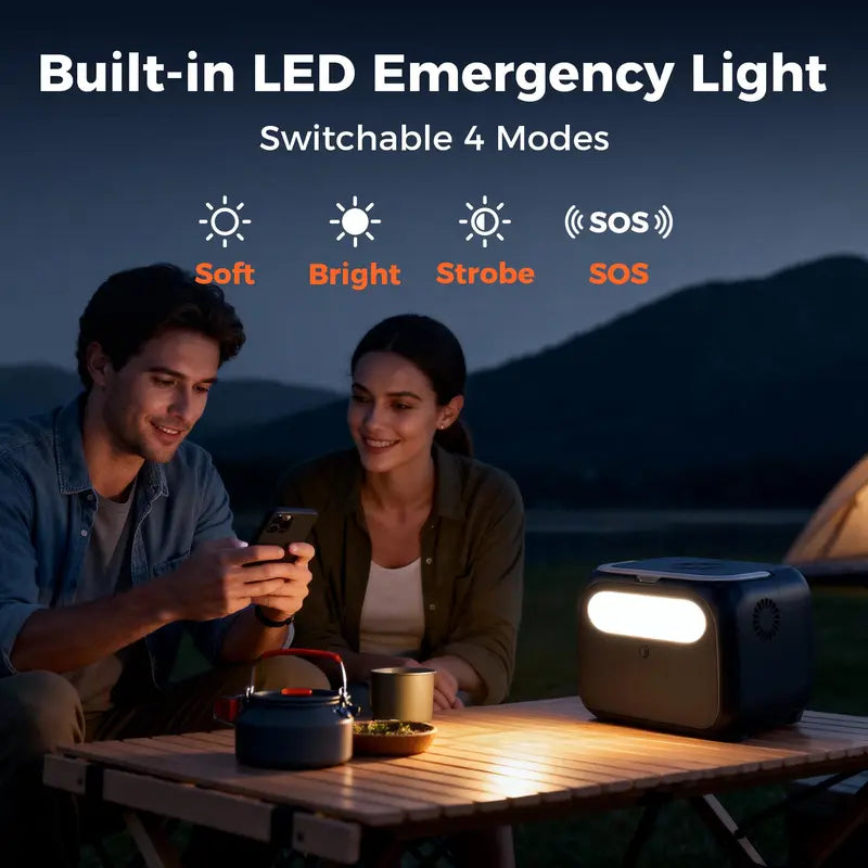 75% OFF｜CTOLITY 500W 345Wh Portable Power Station, LiFePO4 Battery Solar Generator, Emergency Backup Power Supply for Camping, RV & Travel