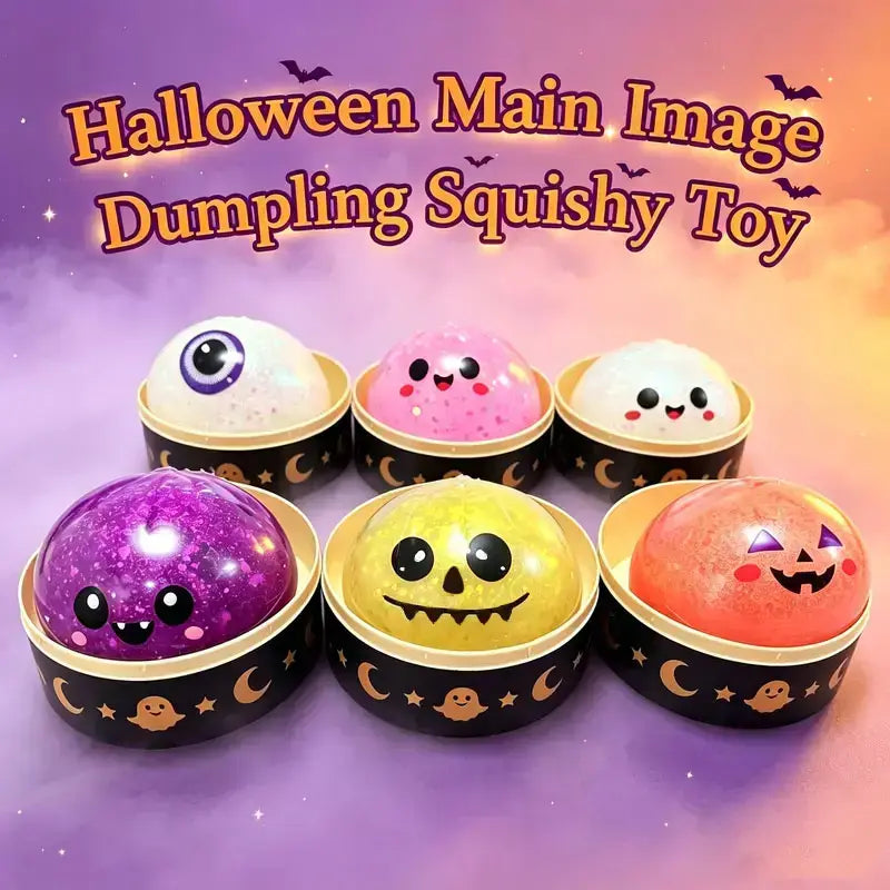 Halloween 8-Pack Squishy Toys, Malt SugarSlow-Rebound Stress Relief Fidget Toys,Spooky Sensory Bundle, Halloween Party Gift,8 Different Horror Styles,sohochic