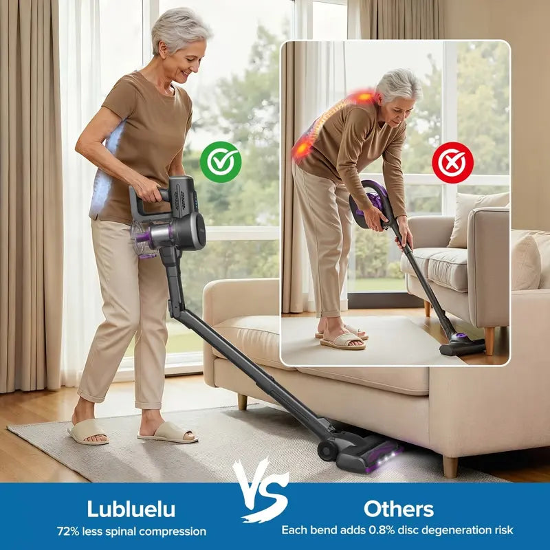 Save 71% OFF🔥 Lubluelu 45000Pa Cordless Vacuum | Self‑Standing, Lightweight for Pet Hair, Carpets & Hard Floors