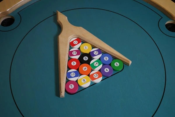Finger Pool Table Mini – Wooden Tabletop 8-Ball Game, Rotating Desktop Pool Set for Kids & Adults, Family Party & Travel Gift
