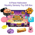 Halloween 8-Pack Squishy Toys, Malt SugarSlow-Rebound Stress Relief Fidget Toys,Spooky Sensory Bundle, Halloween Party Gift,8 Different Horror Styles,sohochic